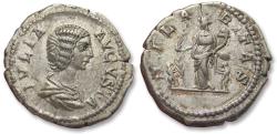 Ancient Coins - AR silver denarius Julia Domna, Rome mint circa 207-211 A.D. - HILARITAS -