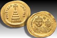 Ancient Coins - AV gold solidus Heraclius & Heraclius Constantine, rare eastern military mint (Egypt/Syria?) circa 613-618 A.D.
