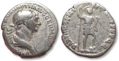 Ancient Coins - AR denarius Trajan / Trajanus, Rome mint circa 114-117 A.D. - PARTHICO P M TR P COS VI P P SPQR -