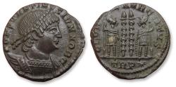 Ancient Coins - AE follis Constantine II as Caesar 317-337 A.D. - Ex Kaiser Frankfurt 1985, with collector's ticket, Trier mint AD 332-33 - mintmark TRP*