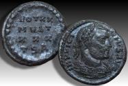Ancient Coins - AE (silvered) 18mm follis Licinius I, Thessalonica mint circa 318-319 A.D. - scarce type -