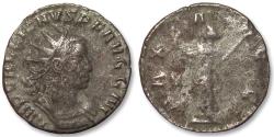 Ancient Coins - AE/BI silvered antoninianus Gallienus, Rome mint 257-258 A.D. - PAX AVGG, V in left field -