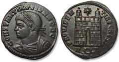 Ancient Coins - AE follis Constantine II as Caesar, Rome mint, 3rd officina circa 326 A.D. - mintmark R(wreath)T -