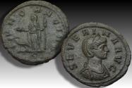 Ancient Coins - AE 26mm AS Severina, Rome mint circa 274-275 A.D. - officina ϛ or S - rare cointype in great condition
