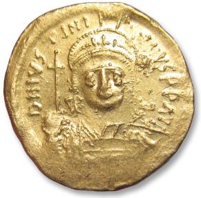 AV gold solidus Justinian I / Justinianus I, Constantinople mint ...