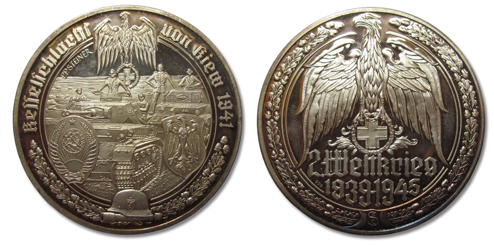 50mm Silver medal WW2: the battle of Kiev 1941, encirclement of 