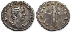 Ancient Coins - Silver antoninianus Otacilia Severa, Rome mint circa 246-247 A.D. - IVNO CONSERVAT -
