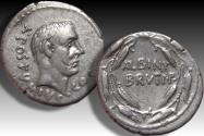 Ancient Coins - AR denarius Postumius Albinus Bruti f., Rome mint 48 B.C.