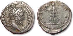 Ancient Coins - AR denarius Septimius Severus, Rome mint circa 200-201 A.D. - VIRT AVGG -