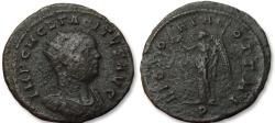 Ancient Coins - AE/BI silvered antoninianus Tacitus, Ticinum 1st officina early 276 A.D. - Victory over the Goths, VICTORIA GOTTHI - rare