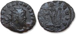 Ancient Coins - BI silvered antoninianus Aureolus, Mediolanum (Milan) mint 2nd officina 267-268 A.D. - CONCORD EQVIT - obv spelling variety
