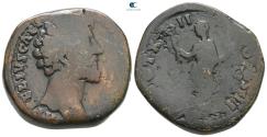 Ancient Coins - Marcus Aurelius, as Caesar, Æ Sestertius.
