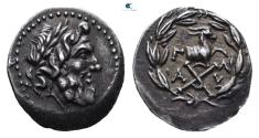 Ancient Coins - Achaia. Achaian League. Aigiera circa 160-146 BC.  Hemidrachm AR