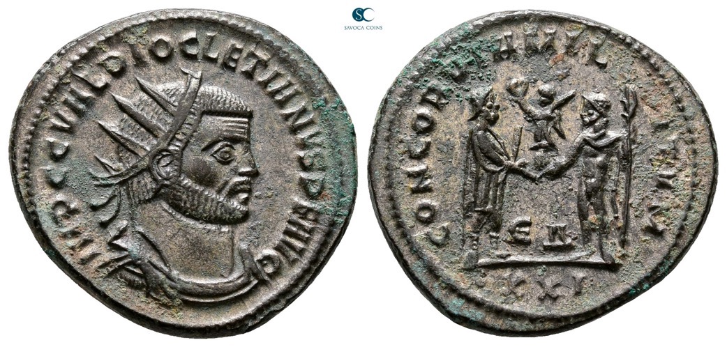 Diocletian, 284-305. Silvered Æ Antoninianus Antioch | Roman