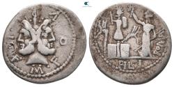Ancient Coins - M. Furius L.f. Philus, Rome, 120 BC. AR Denarius
