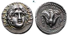 Ancient Coins - Islands off Caria. Rhodos circa 250-230 BC. ΜΝΑΣΙΜΑΧΟΥ (Mnasimachos), magistrate Didrachm AR