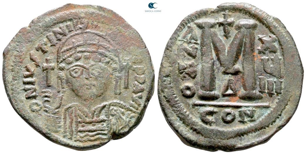 JUSTINIAN I (527-565). Follis. Constantinople. | Byzantine Coins