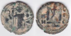 World Coins - Arab-Byzantine AE Standing Emperor Hims