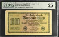 World Coins - Germany 1000 Mark AD 1922 ( PMG Graded )