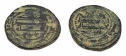 World Coins - Abbasid AE Fals Qinnasrin AH 158