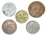 World Coins - Diffrent Arab Countries Coins 5Pcs