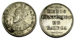 World Coins - PANAMA 1/2 CENTESIMO COPPER-NICKEL AD 1907