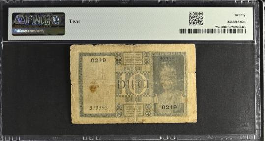 World Coins - Italy 10 Lire AD 1935 ( PMG Graded )