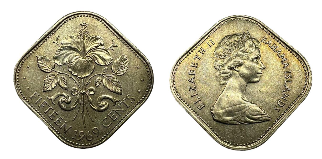 Bahamas Ruler BAHAMAS 15 CENTS AD 1969 | Medieval Coins