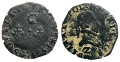 World Coins - France Double Tournois Henri III AD 1589