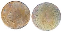 World Coins - Egypt 1 Millieme Fuad I AD 1929