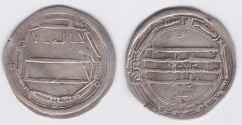 World Coins - Abbasid AR al-Muhammadiya AH186