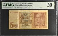 World Coins - Germany 5 Mark AD 1942 ( PMG Graded )