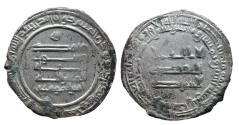 World Coins - Abbasid AR Dirham al-Mu'taz Fars AH 252