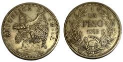 World Coins - CHILE 1 PESO COPPER- NICKEL AD 1940