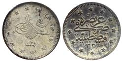 World Coins - Ottoman/Turkey 2 Piasters Mehmed V Constantinople AH 1327/2