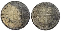 World Coins - Spain 2 Reals Philip V AD 1718