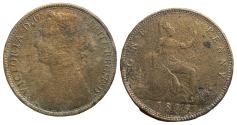 World Coins - Great Britain 1 Penny Victoria AD 1875