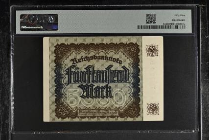 World Coins - German 5000 Mark AD 1922 ( PMG Graded )