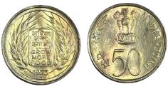 World Coins - INDIA 50 PAISE AD 1973