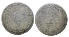 World Coins - Ottoman/Turkey AR 20 Kurus Abdul Hamid II Constantinople AH 1293 year 2
