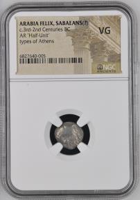 World Coins - Arabia felix SABAEANS AR Half Unit types of Athens 3rd-2nd centuries BC