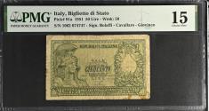 World Coins - Italy 50 Lire AD 1951 ( PMG Graded )
