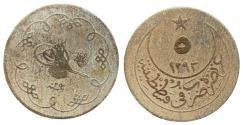 World Coins - Ottoman/Turkey 5 Para Abdul Hamid II Constantinople AH 1293/25
