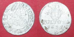 World Coins - Poltura 1699 P Haus Habsburg Leopold - VF  silver