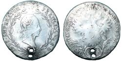 World Coins - Austrian Empire - 20 kreutzer 1830  FRANCISCUS 1806 - 1857 Silver