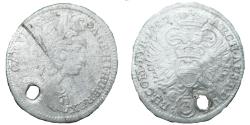 World Coins - Austria - Karl VI - 3 kreuzer - 1727  Silver