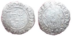 World Coins - Ferdinand I - King of Hungary - 1553 AD - AR denar