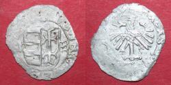 World Coins - Hungary - Ulaszlo I - 1440-1444 AD - Ag denar - VF