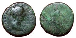 Ancient Coins - Faustina II - b.ca. 128 - d. 175 - bronze sestertius - glassy green patina