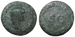 Ancient Coins - GERMANICVS  50-54 AD    AE AS Strong olive-green patina - Struck under Claudius